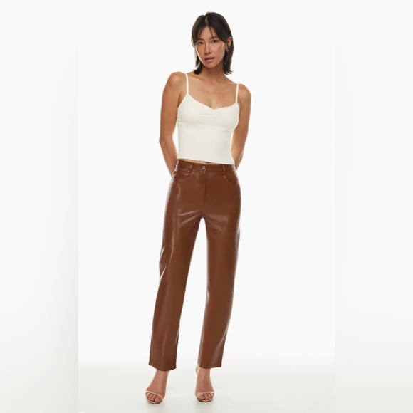 Aritzia Melina Pants in Cognac Brown - Picture 5 of 5